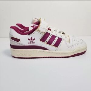 Adidas Size 8 Men Originals Forum 84 Low Power Berry White Shoes GV9114